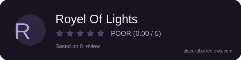 Rating widget preview for Royel Of Lights