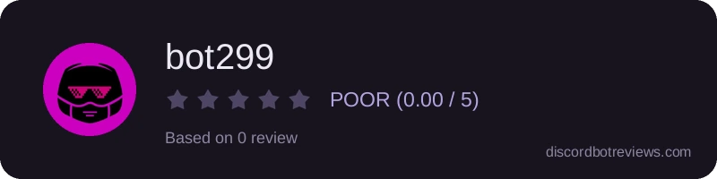 Rating widget preview for bot299