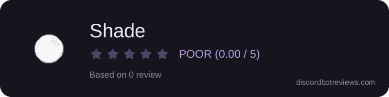 Rating widget preview for Shade