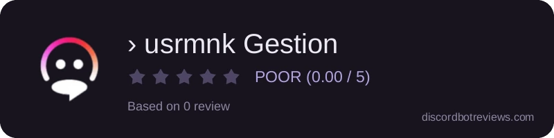 Rating widget preview for › usrmnk Gestion