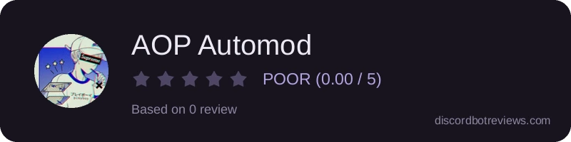 Rating widget preview for AOP Automod