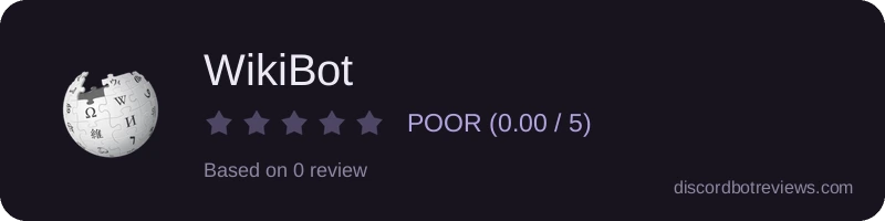 Rating widget preview for WikiBot