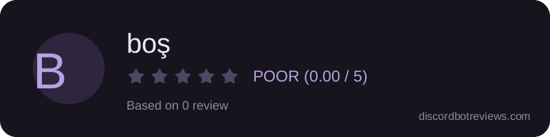 Rating banner for boş