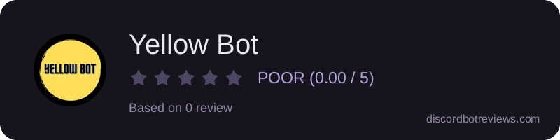 Rating widget preview for Yellow Bot