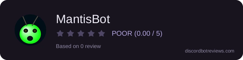 Rating widget preview for MantisBot