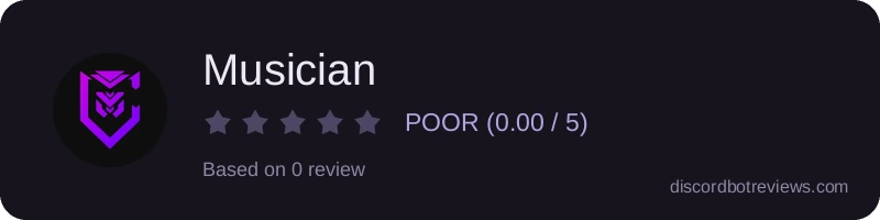 Rating widget preview for Musician