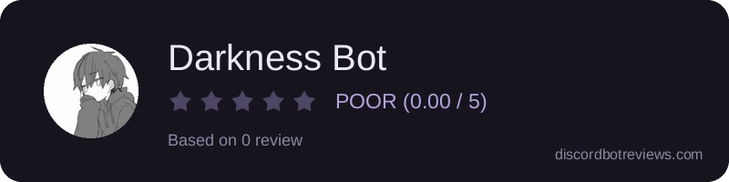 Rating widget preview for Darkness Bot