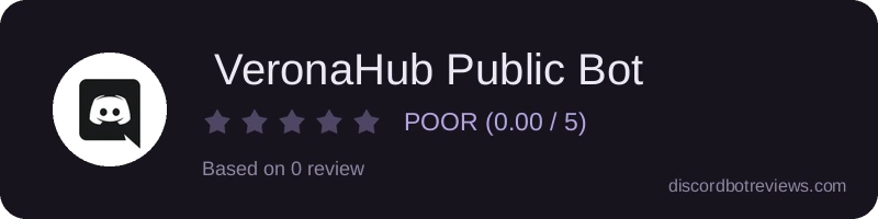Rating widget preview for  VeronaHub Public Bot