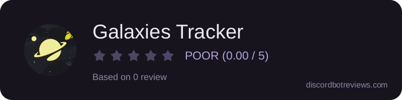 Rating widget preview for Galaxies Tracker