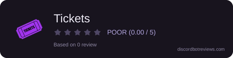 Rating widget preview for Tickets