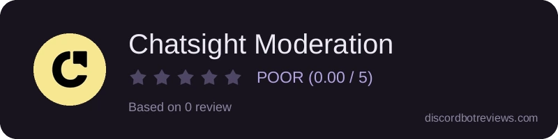 Rating widget preview for Chatsight Moderation