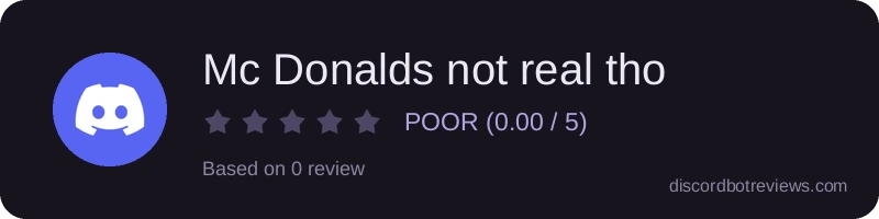 Rating widget preview for Mc Donalds not real tho