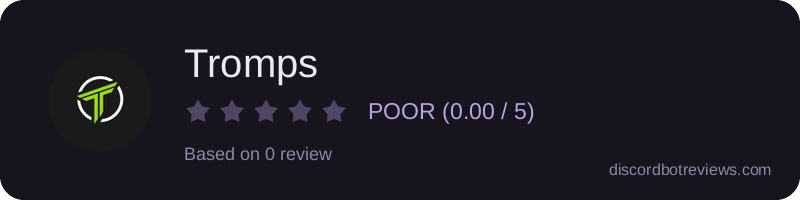 Rating widget preview for Tromps