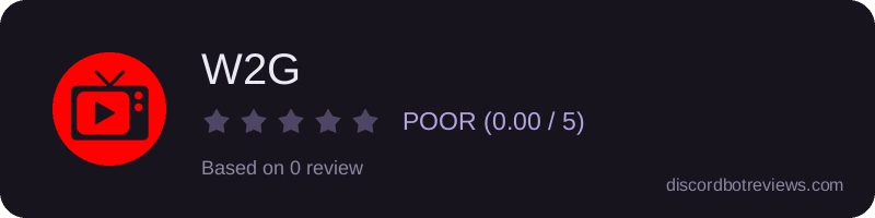 Rating widget preview for W2G