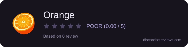Rating widget preview for Orange
