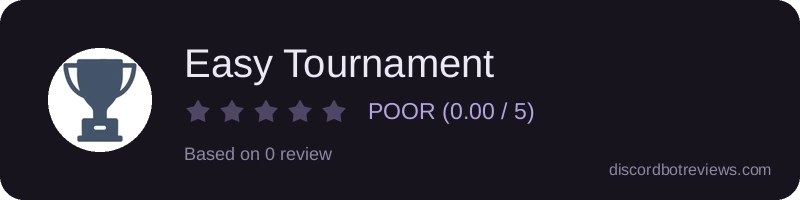 Rating widget preview for Easy Tournament
