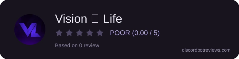Rating widget preview for Vision 🔥 Life