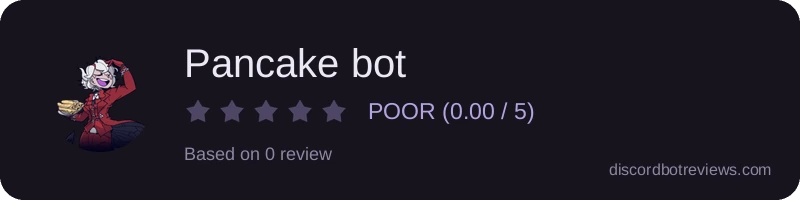 Rating widget preview for Pancake bot