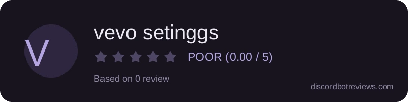 Rating widget preview for vevo setinggs