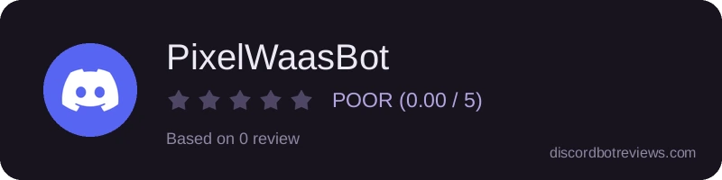 Rating widget preview for PixelWaasBot