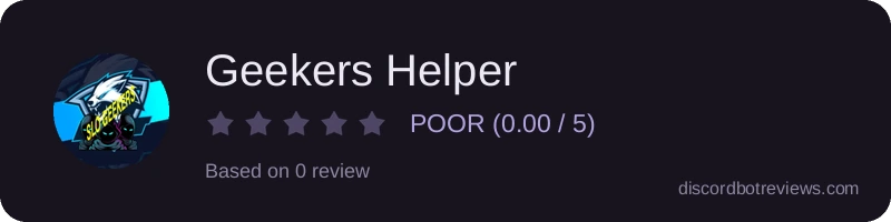 Rating widget preview for Geekers Helper