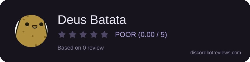 Rating widget preview for Deus Batata