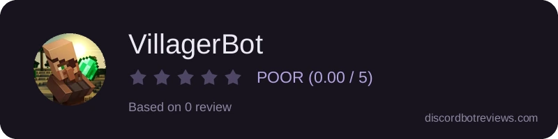 Rating widget preview for VillagerBot