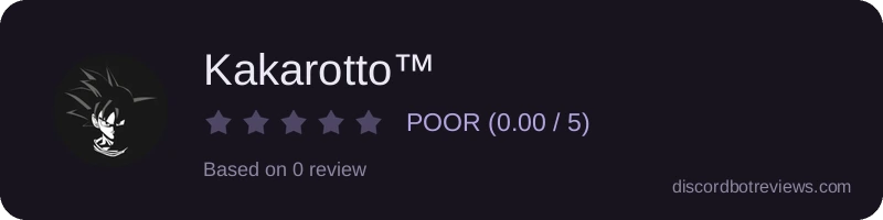 Rating widget preview for Kakarotto™