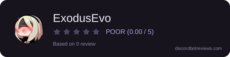 Rating widget preview for ExodusEvo