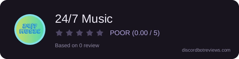 Rating widget preview for 24/7 Music