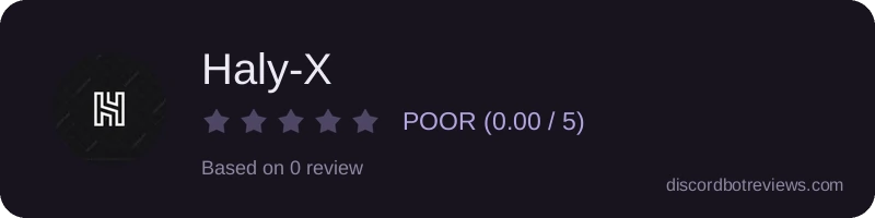 Rating widget preview for Haly-X