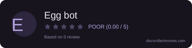 Rating banner for Egg bot