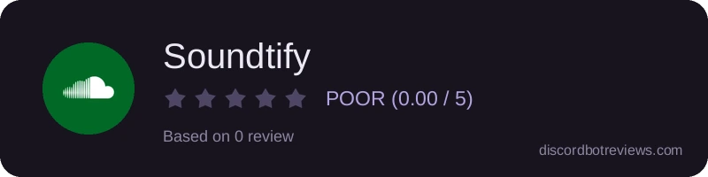 Rating widget preview for Soundtify