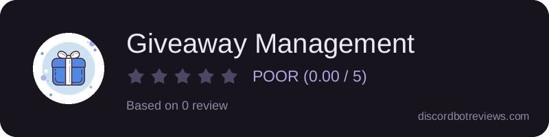 Rating widget preview for Giveaway Management