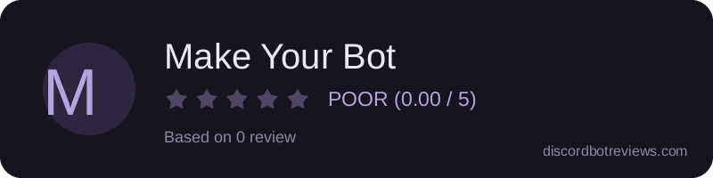 Rating widget preview for Make Your Bot