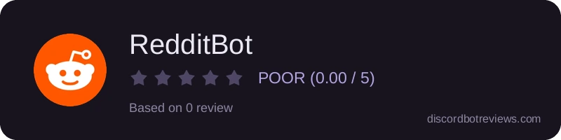 Rating widget preview for RedditBot