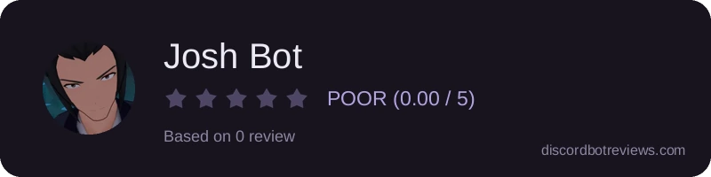 Rating widget preview for Josh Bot