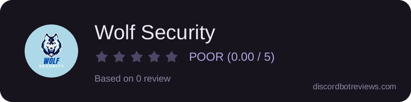 Rating widget preview for Wolf Security