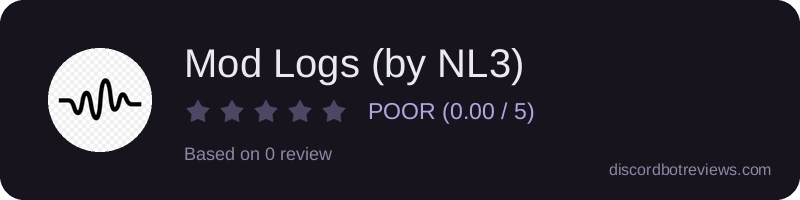 Rating widget preview for Mod Logs (by NL3)