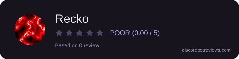 Rating widget preview for Recko