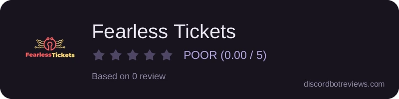 Rating widget preview for Fearless Tickets