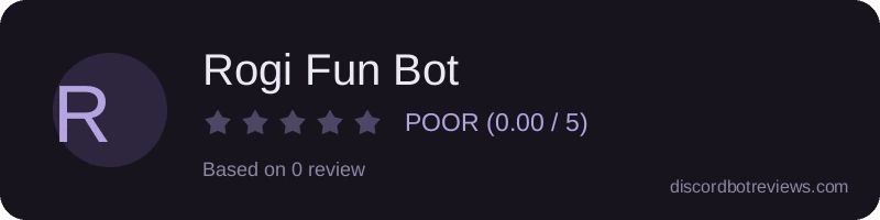 Rating widget preview for Rogi Fun Bot