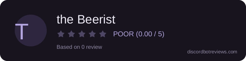Rating banner for the Beerist