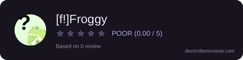 Rating widget preview for [f!]Froggy
