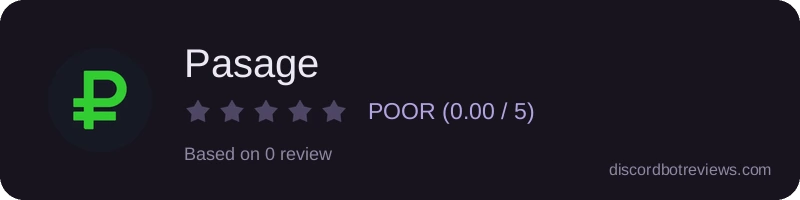 Rating widget preview for Pasage