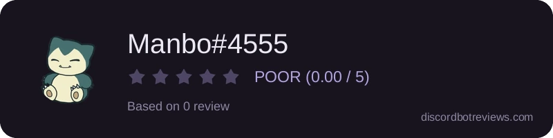 Rating widget preview for Manbo#4555