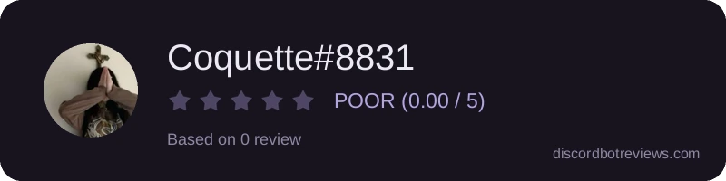 Rating widget preview for Coquette#8831