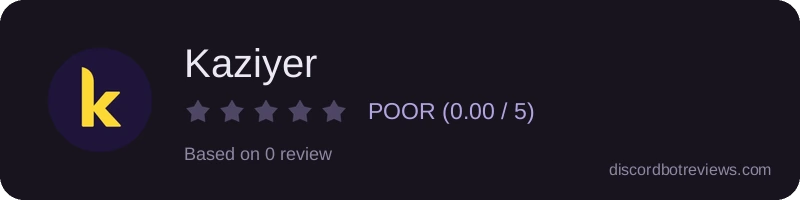 Rating widget preview for Kaziyer
