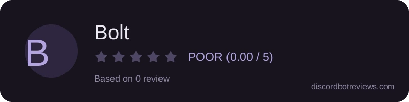 Rating widget preview for Bolt