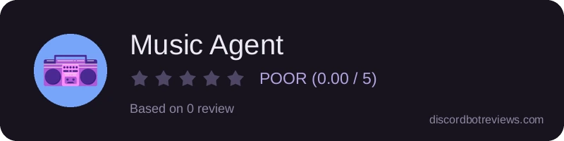 Rating widget preview for Music Agent